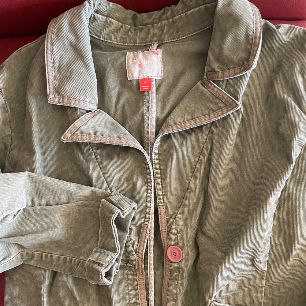 Hinge corduroy sage green jacket